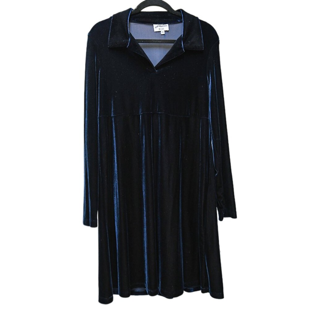 Vintage Harlow Crushed Velvet Dress – Size 14 – Made in USA